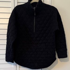 GAP Quilted Half Zip - Black